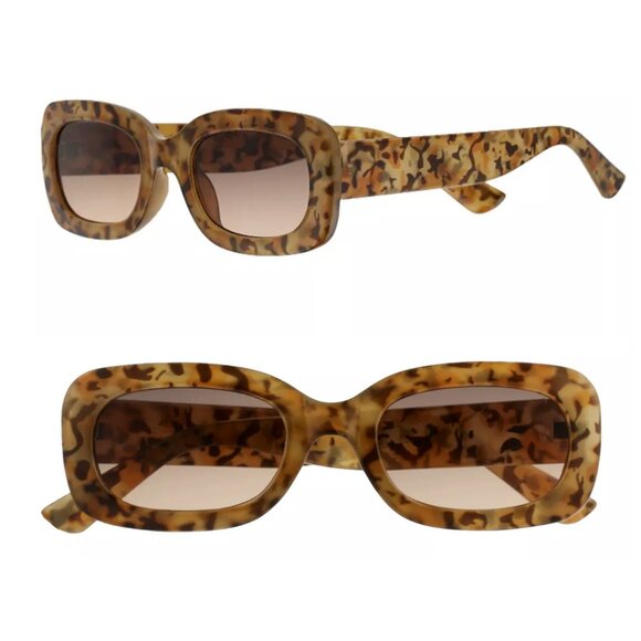 NEW Women's LC Lauren Conrad Bronxie Small Rectangle Sunglasses - Picture 1 of 10